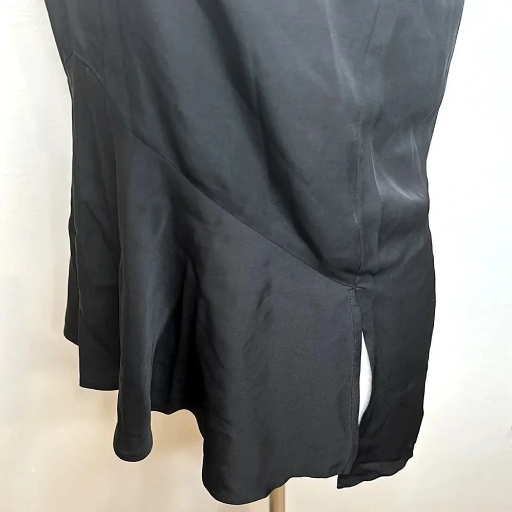 THEORY 100% SILK PEPLUM TOP